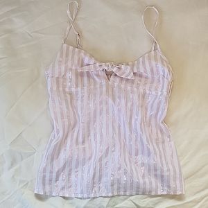Victoria Secret Dainty Pink Stripe Tank